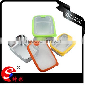 stainless steel food container storage set/ bulk lunch container bento box/ snack container