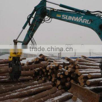 excavator attachments hydraulic wood clamp and pipe tube clamp