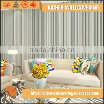 Eco-Friendly Classic Stripe Style Style Top Quality 3D Decorative Mural Wallpaper