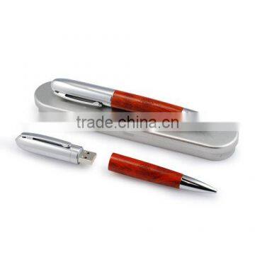 Gift wooden Pen shape USB Flash Memory 2g 4g with LOGO