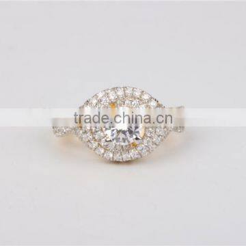 Latest Beauty Design Diamond Ring Flower Shape 925 Silver cz Ring photo-3