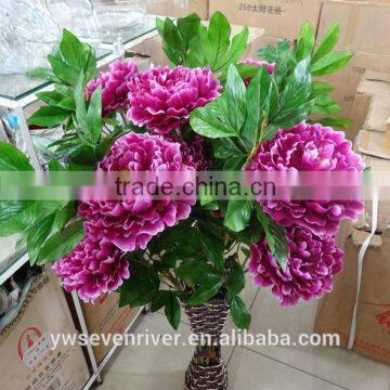 Simulation flower silk flowers simulation 3 peony flower head home decorative flowers sitting room ground silk flowers plants