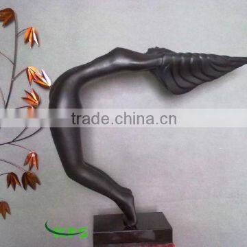 Bronze dancing nude girl sculpture