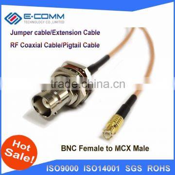 High Quality BNC Female Jack Connector Switch MCX Male Plug Convertor RG316 15CM 6" Adapter