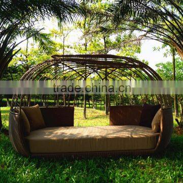 Outdoor Living Gardening Rattan Sofa Bed Cheap Rattan Round Rattan Sofa