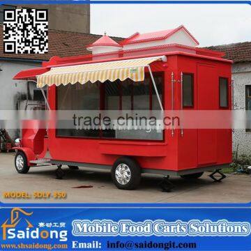 CE Fashional &Customized mobile pizza cart/mobile ice cream cart/vintage food car