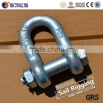 US Standard G2150 Bolt Type Electric Galvanized Steel Drop Forged D Shackle                        
                                                Quality Choice