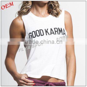 New Women Fashion Gym Fitness Wear Print Stringer Sleeveless T-shirt Crop Fit Workout Tank Top Quality Choice