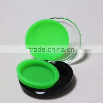 6ml Acrylic custom plastic container with silicone liner for dab wax bho oil vaporizer