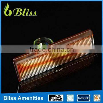 N174 Yellow Disposable Hair Hotel Comb with Logo Printed