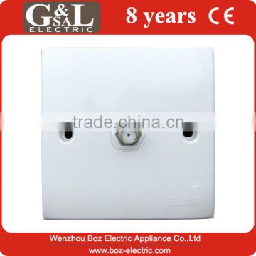 Single Cable Satelite Outlet Hot sale Wall Switch, British Standard