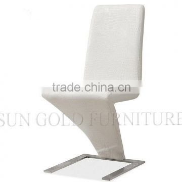 Modern white Crocodile artificial leather dining chair (SZ-DC011)