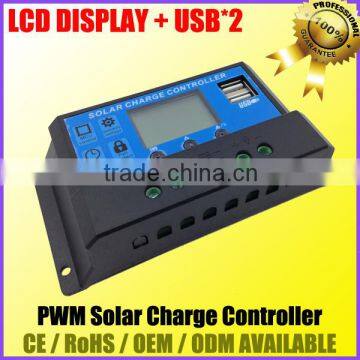 Solar Charge Controller, PWM 12V and 24V automatic switch, 10A, KLD1210