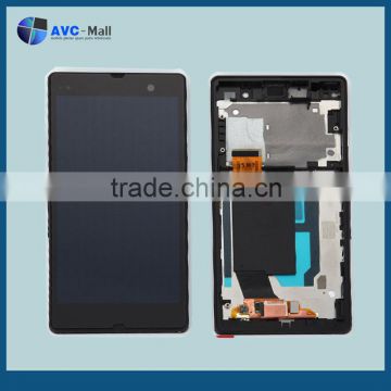 LCD display and digitizer assembly with frame for Sony Xperia Z L36h black