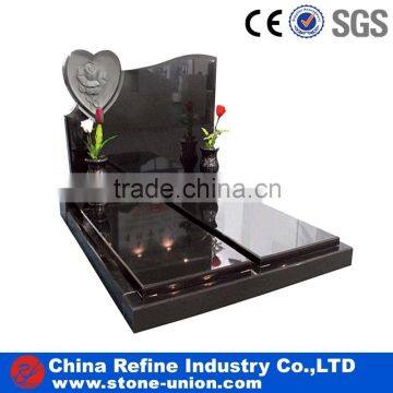 European Style Absolute India Black Granite Monument