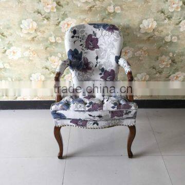 upholstered furniture morden flower print fabric dining chair