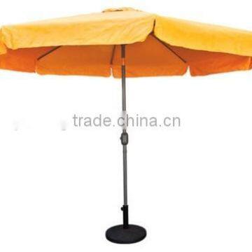 10 Feet Garden Umbrella Orange Crank Market Aluminium Outdoor Canopy