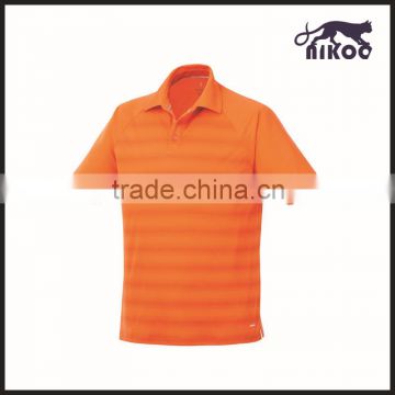 Digital print Orange Sports Strips Polo shirt