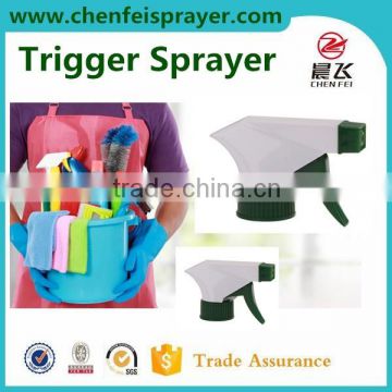 Green and white 28 400 trigger sprayer hand sprayer pump ribbed closure use in bottlle diacharge rate 1.2ml also can be custom