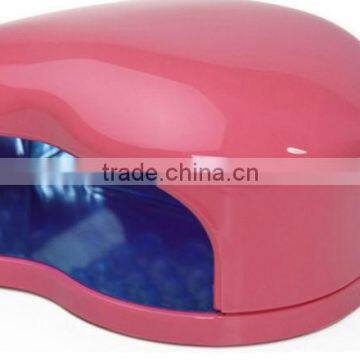 2014 New 220~240V EU Plug 3W LED Uv Lamp Nail Gel Polish Manicure Nail Dryer Mini Portable Heart Shap with CE certificated,