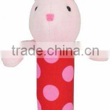 new design OEM and ODM Promotional plush cute baby rattle