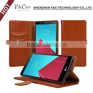 pu wallet leather case for LG G4 mobile phone cover