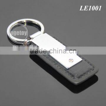 Japan Automobile Sales Servicshop 4S Custom Promotional Rectangle Black Leather And Metal Key Chain For Car photo-4