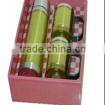 stainless steel vacuum water flask set with coffee mug