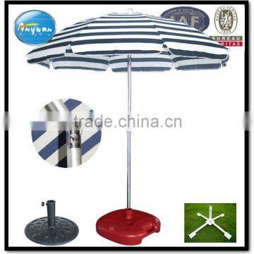 220cm 140G polyester beach sun umbrella with tilt