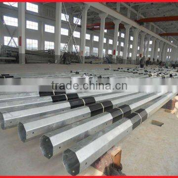 common octagonal steel electrical poles