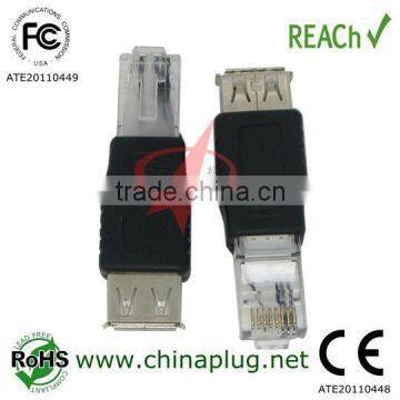 RJ-45 to usb male and female dc power connector