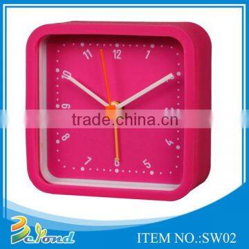 Hot sale portable silicone simple design wholesale alarm clock