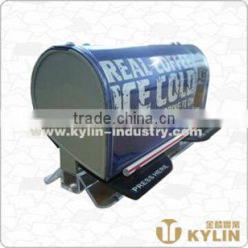 horizontal tinplate straw dispenser