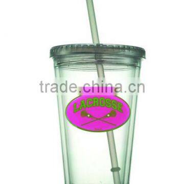 new product plastic cup with straw and lid or plastic straw cup