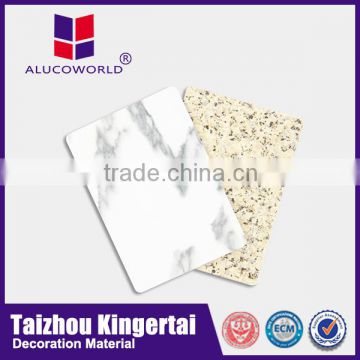 Alucoworld marble acp boards composite aluminum single skin panel cladding front marble acp plates