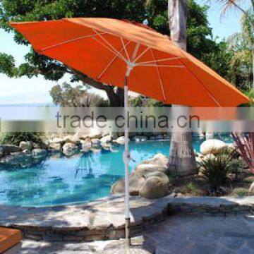 high quality orange polyester garden umbrella