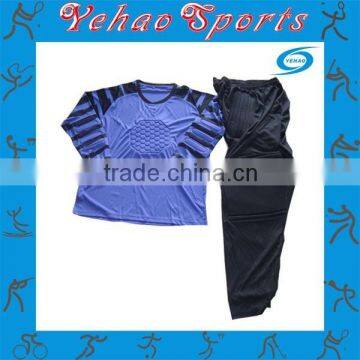 Long sleeve soccer jersey goalkeeper uniform wholesale stripe style