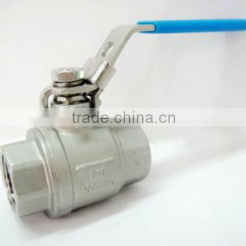 1" Ball Valve Threaded Female Vinyl Handle Stainless Steel