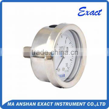 All stainless steel bourdon tube type pressure gauges