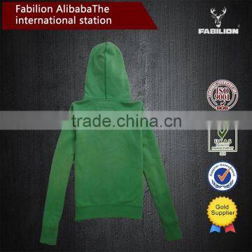 Freshing Green Girl's Longsleeves Cheap Hooded Sweatshirts Hoodie Wholesale photo-2