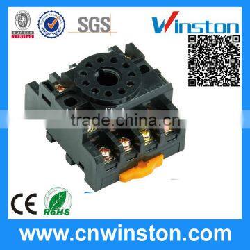 PF113A General Purpose 11 Pin Round Type 300VAC 12A Plug-in Electric Plastic Relay Socket with CE