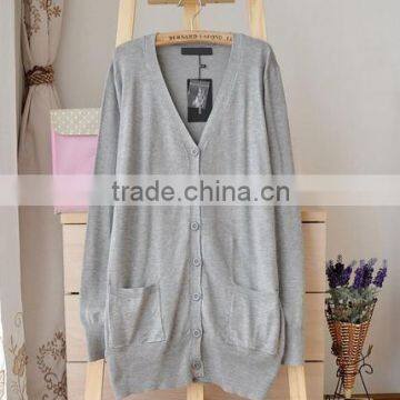 women's newest fashion long sleeve knitted cotton stock cardigan