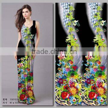 2015 New pattern printing rayon fabric for T-shirt