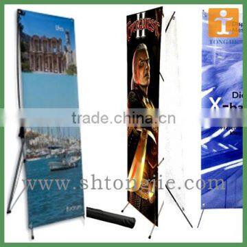 Portable X type big size x banner, standard X stand banner