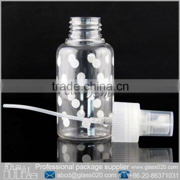 Round PET Lotion Bottle One Set for Cosmetic