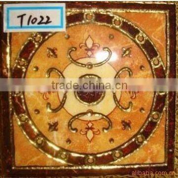 Polished crystal tiles gold handmade clay tiles for wall and floor