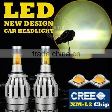 All in one Design Drive and Fan built-in Headlight LED Yellow Light 9006