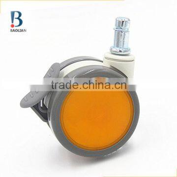 2015 china-made discount colorful non-noise 64mm orange ABS material casters for air cleaner