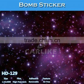 HD-129 CARLIKE Brilliant Car Body Starry Sky Sticker Bomb Film