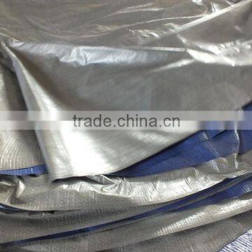 Tarpaulin 3x3 Polypropylene Sliver/blue Colour Triangle Plastic Rope Waterproof Outdoor Cover Manufacture Directly Hot Sell photo-2